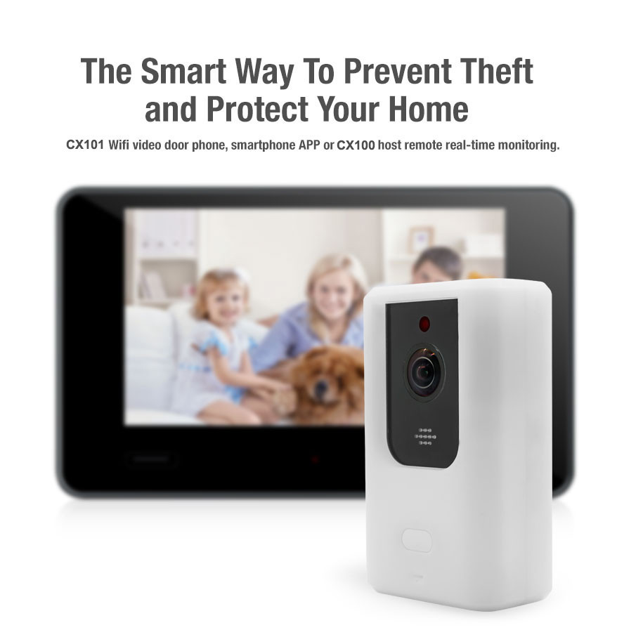 Smart video door phone wifi visual intercom doorbell wireless doorbell video intercom with infrared light CX101