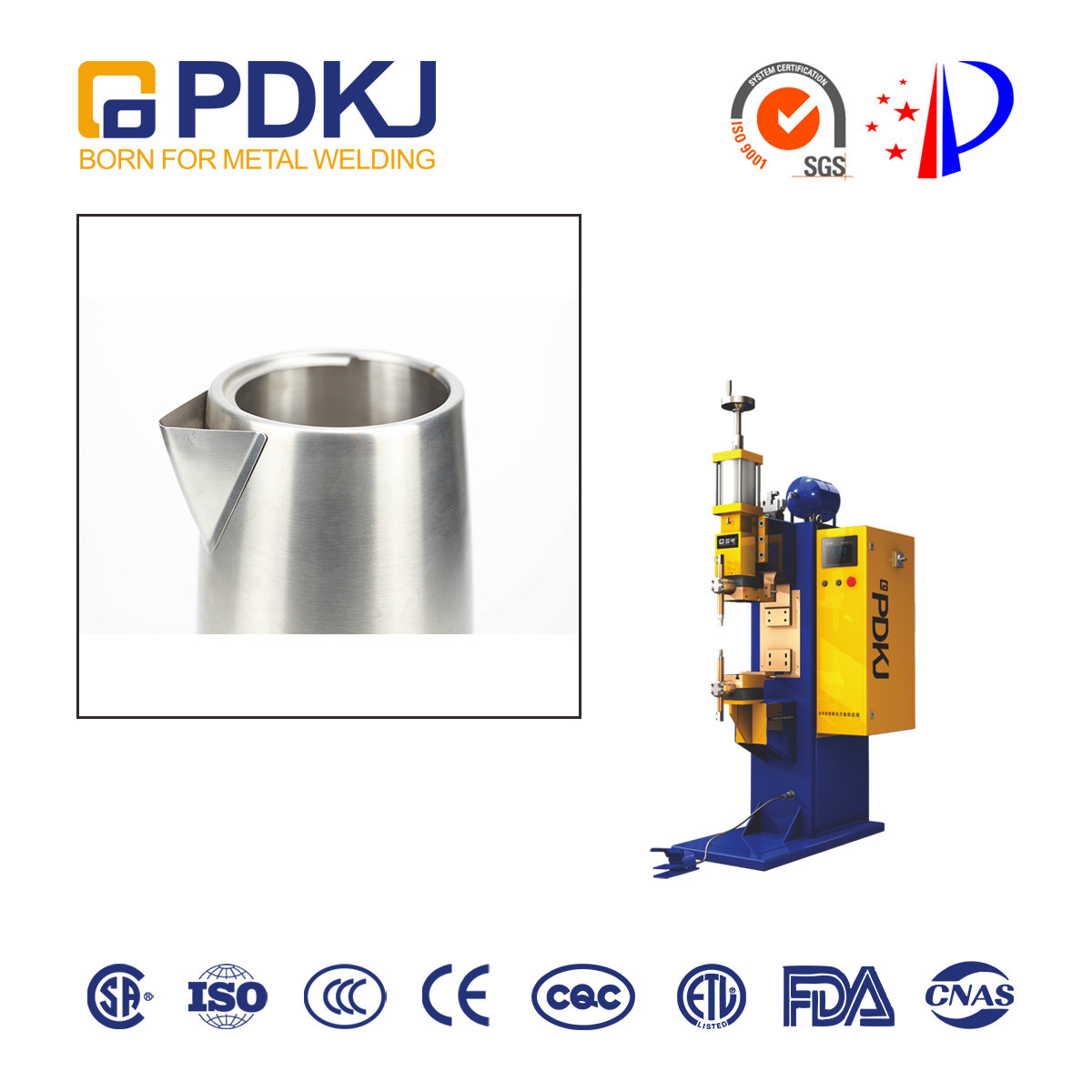 SS304 Projection MFDC Spot Welding Machine 280KVA Resistance