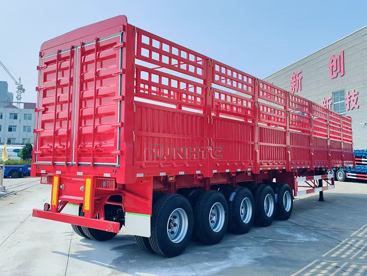 High Strength 3 Axles 4 Axle 5 Axles Customized Bulk Cargo Fence Semi Trailer 16 Meters Cargo Trailer With Tarpaulin