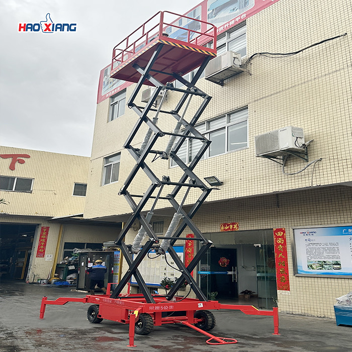Tall Workshop Narrow Scissor Lift Outdoor Indoor Scissor Lift 400kg