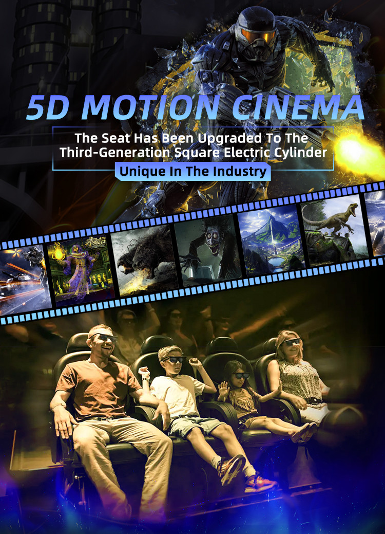 Customized 7d 4d 5d Motion Cinema Simulator Chair With 6 Dof Electric Platform