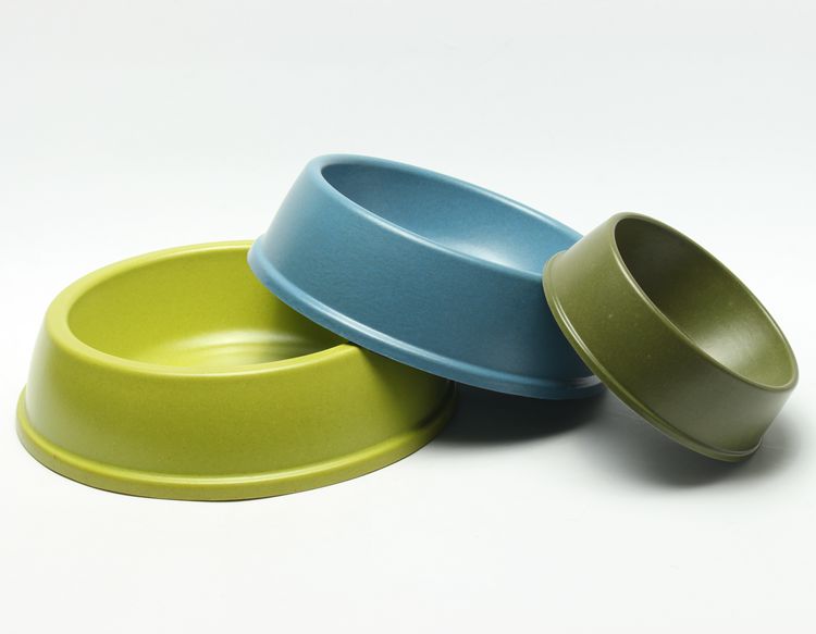 Blue Commercial Bamboo Pet Bowl , Non - Skid Bamboo Dog Feeder Oem Service