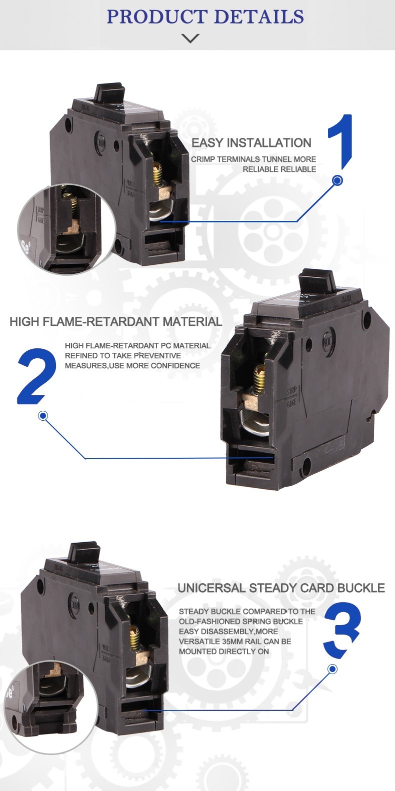 Plug In Single Pole 10Ka 50A D150EE Square D Mini Breakers