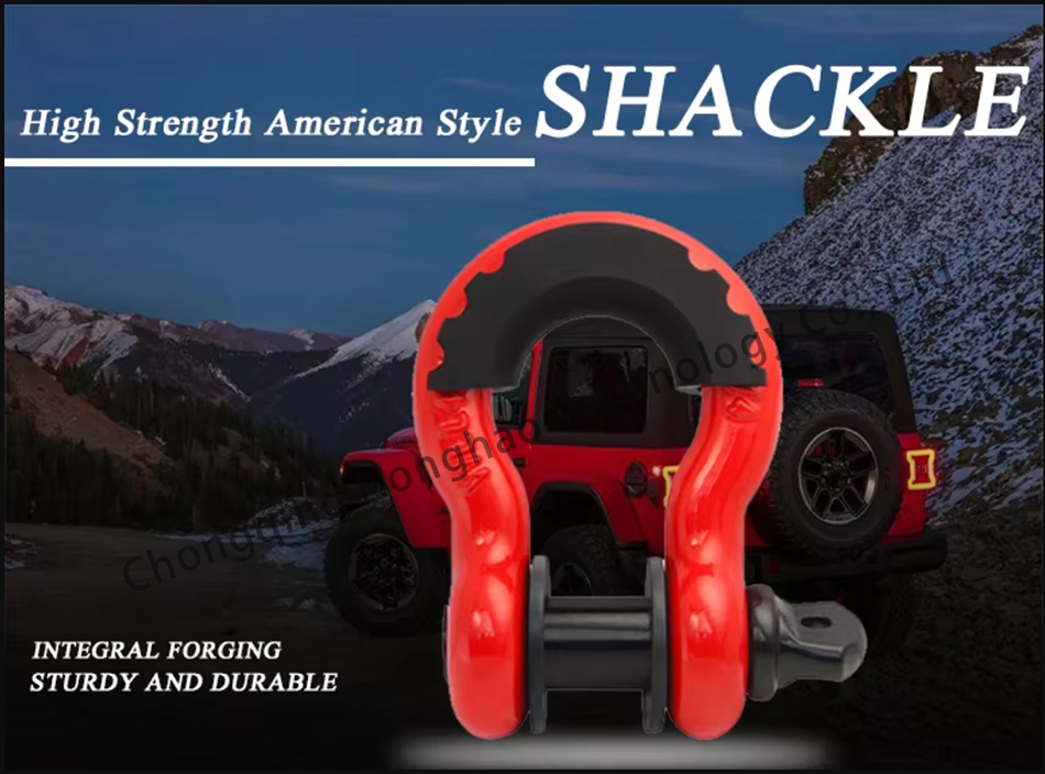 High Polished Heavy Industry Marine Bow Shackle Carbon Steel Black Painted for Loads