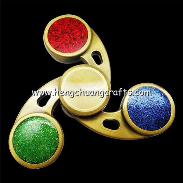 Children Finger Spiral Bearing Fidget Desk Toy Hydro Gear Tri-Spinner Bat Spinners Ring Hand Spinner