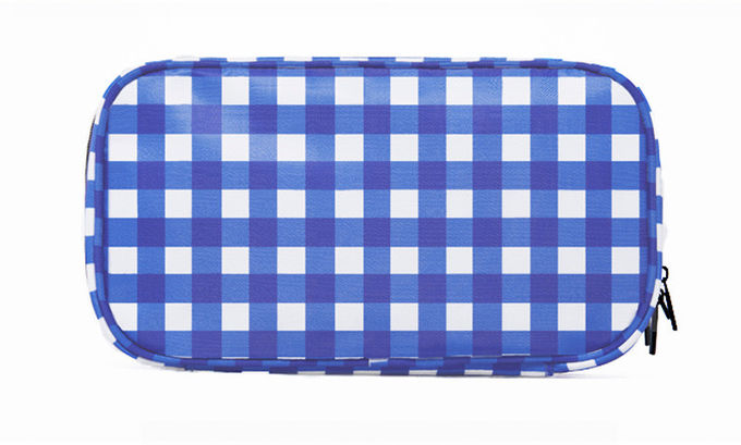 Eco Friendly Foldable Checkered Cosmetic Makeup Bag
