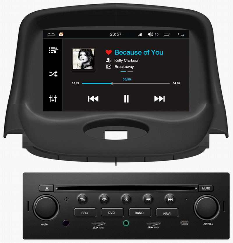 Ouchuangbo auto gps media stereo audio android 8.0 for Peugeot 206(2008-2012) support USB SWC AUX wifi S200 platform