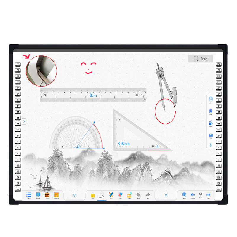 Electronic DTV Optical Interactive Whiteboard 2 Touch Points