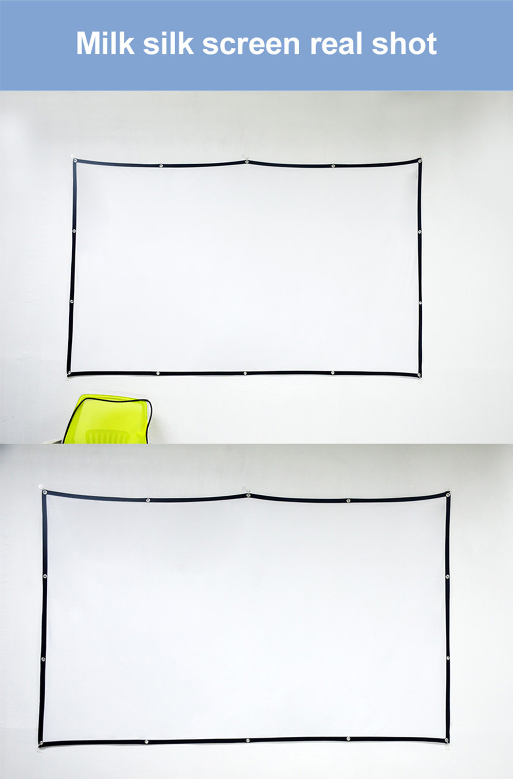 Collapsible Motorized Projector Screen Floor Rising Soft Milk Silk Screen