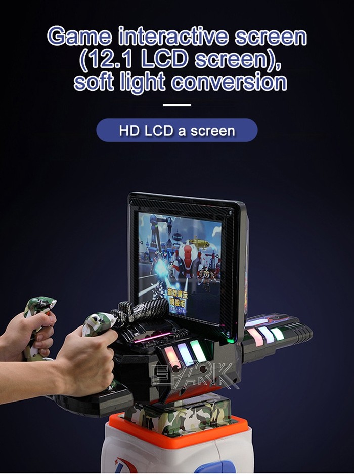 Coin Operated Shooting Arcade Machines 12.1 Inch Ar Robot Child Shooting Game Machine