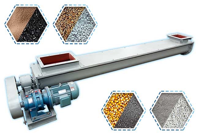 20 Ton Capacity SS316L Material Inclined Screw Conveyor Easy Use
