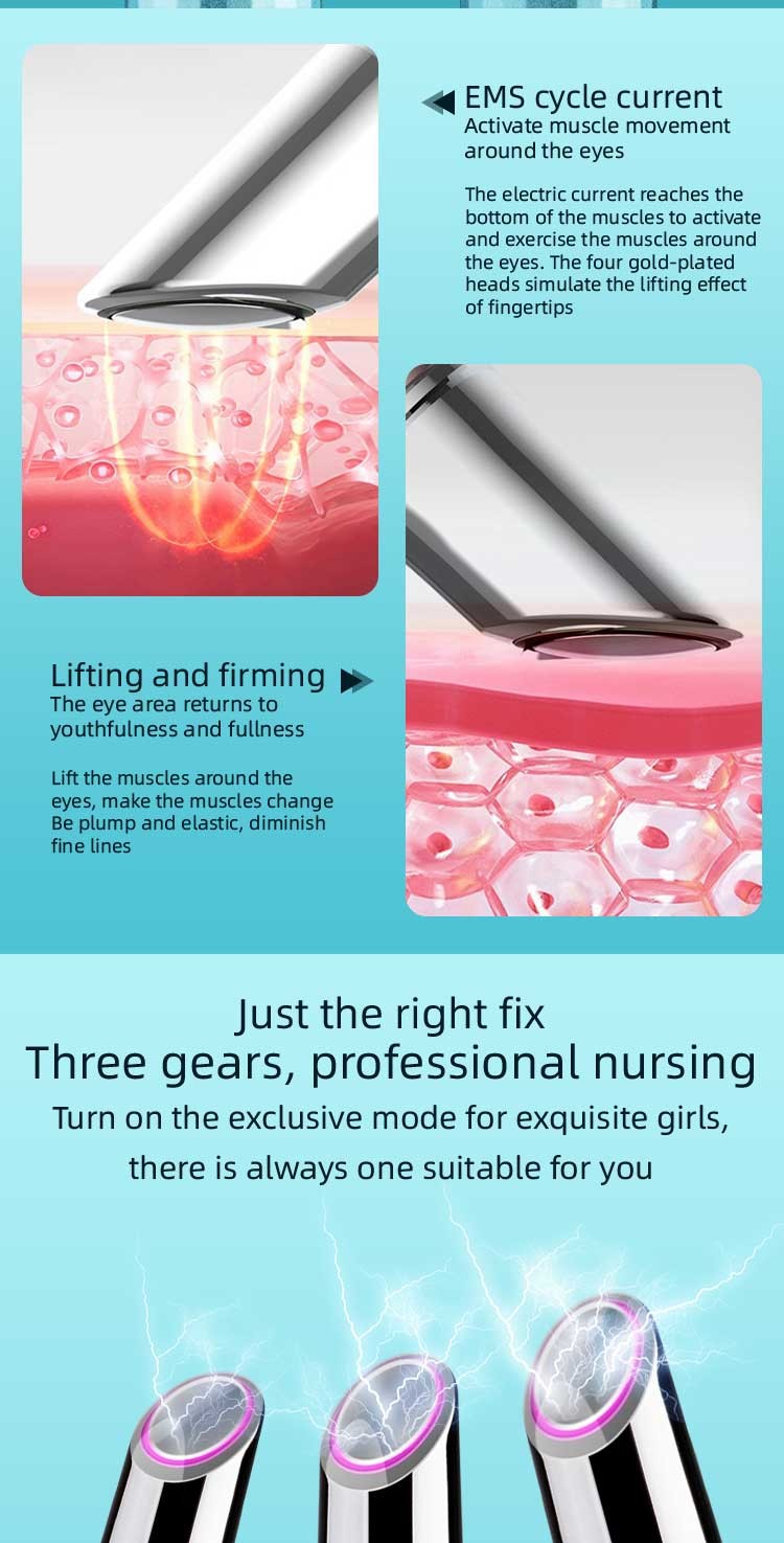 Mini Electric Portable Vibrating Eye Massager Pen Face Tool Anti Wrinkle Anti Aging Randomly Improve Eye Puffiness
