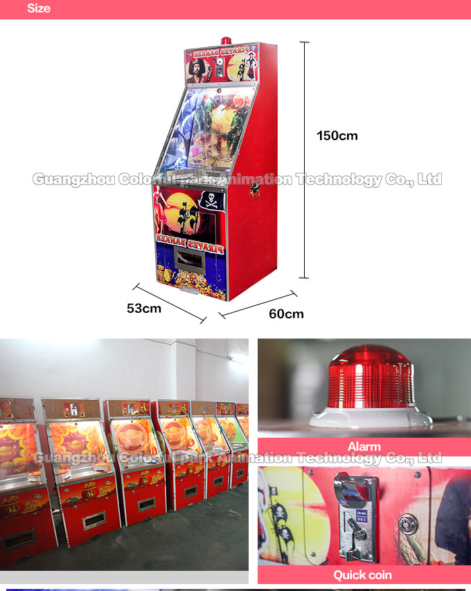 Tempered Glass Coin Drop Arcade Game Theft Resistant With Tilt Alarm Siren