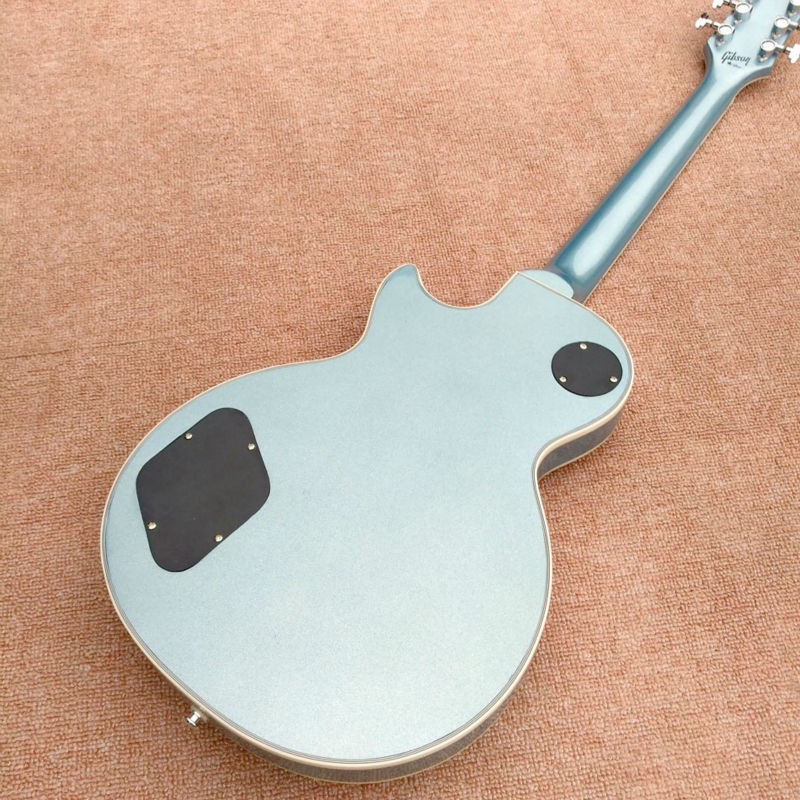 New style high quality custom LP electric guitar, metallic blue, chrome hardware electric guitar, free shipping