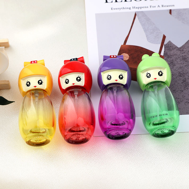 Exquisite Cartoon Gradual Glass perfume Bottle Screw Mouth Glass Bottle Travel Portable Packaged perfume Glass Bottle