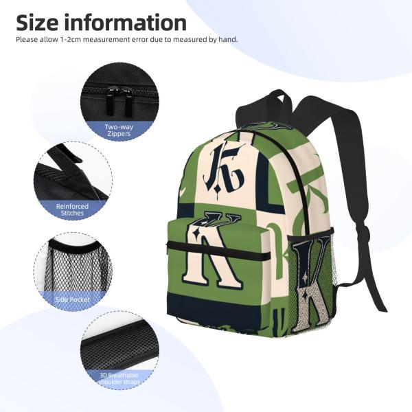 Adjustable Shoulder Strap Fabric School Book Bags with All Over Print Sublimation Design
