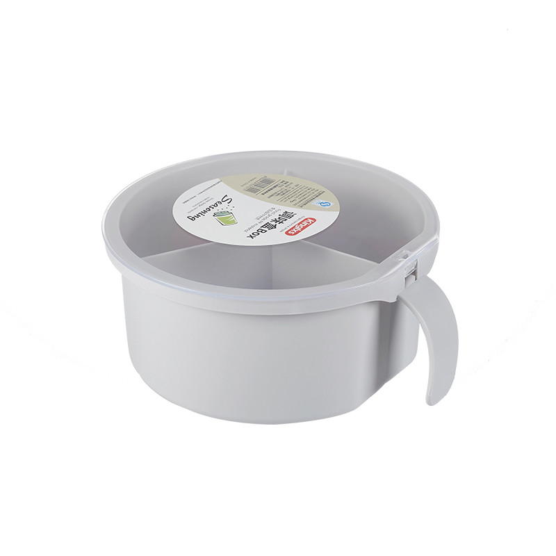 Cooking Condiment Flip Cover Partition Seasoning Plastic Salt Box
