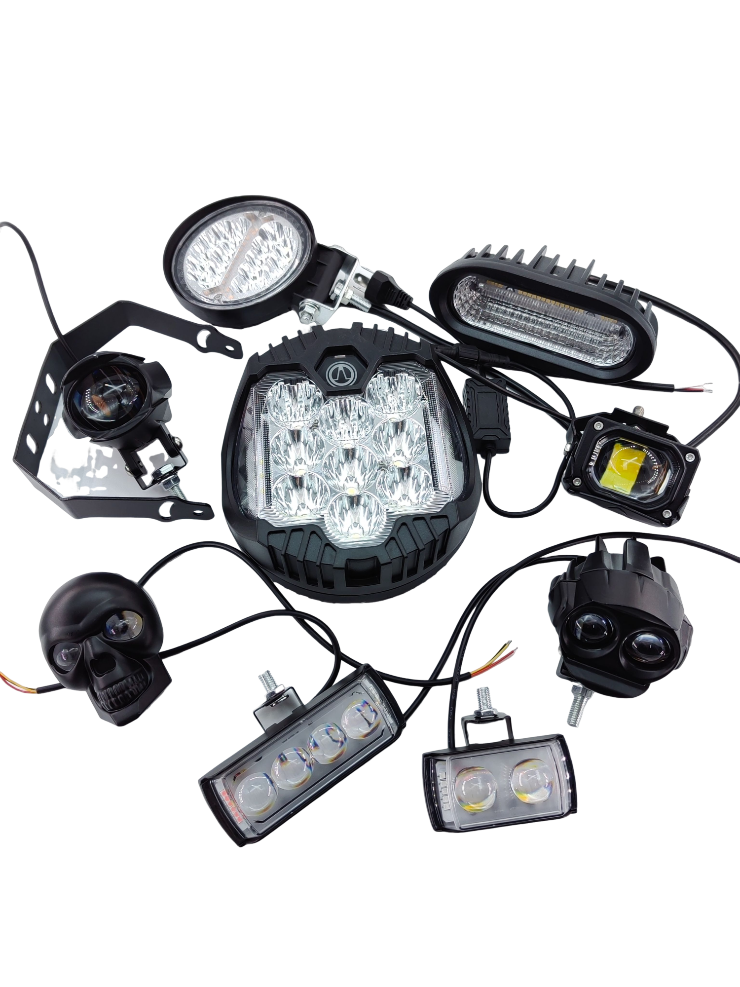 470F36W 6 Light1 Spstlight 5064Dual Colors LED Car Headlight Bulbs For Mercedes Benz H1 H3 H7 H11 9005 9006 9012 5202 880 H4 H13 9004 9007 9V-36V