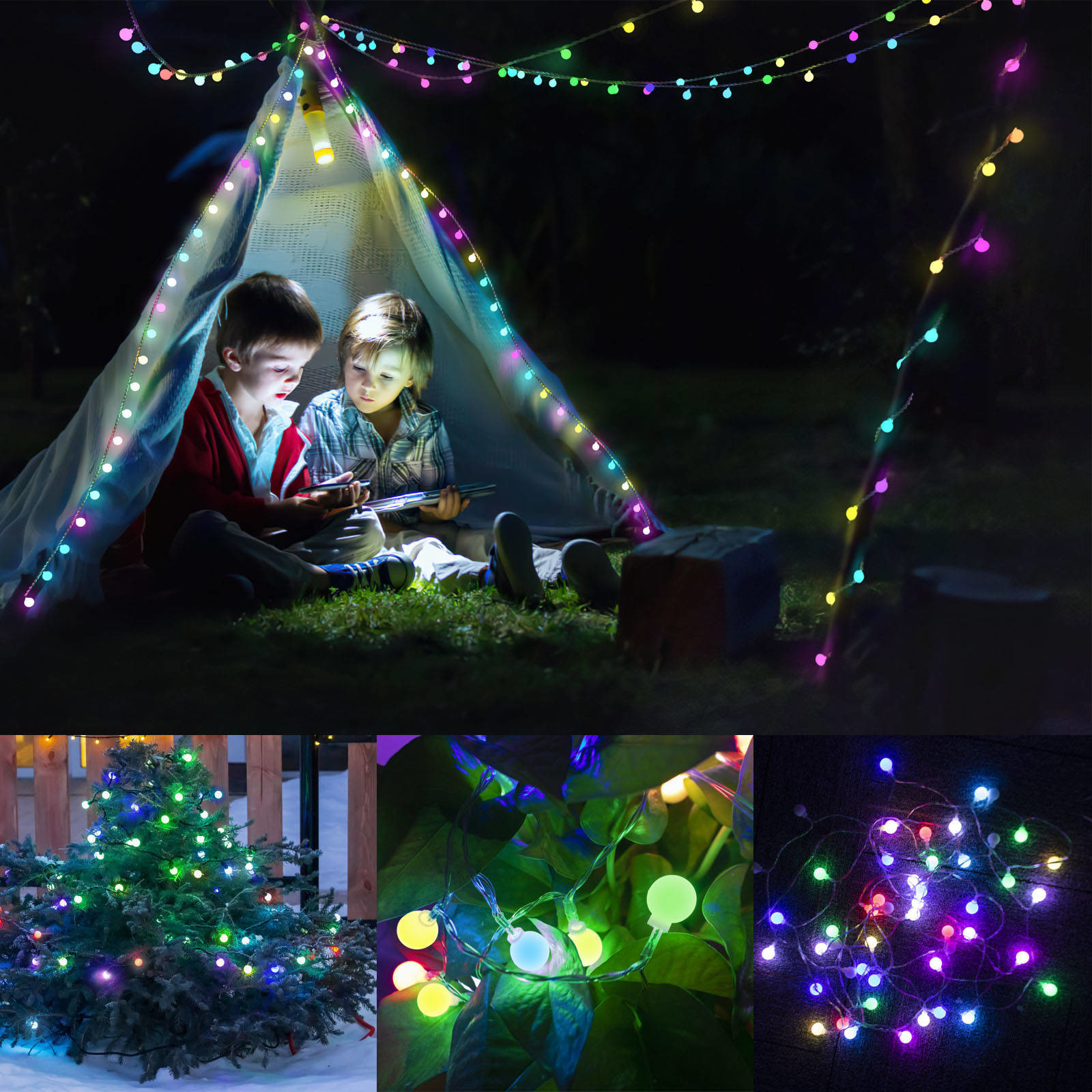 16 RGB FCC Color Change Ball Lights FCC With 50pcs Lamp Beads