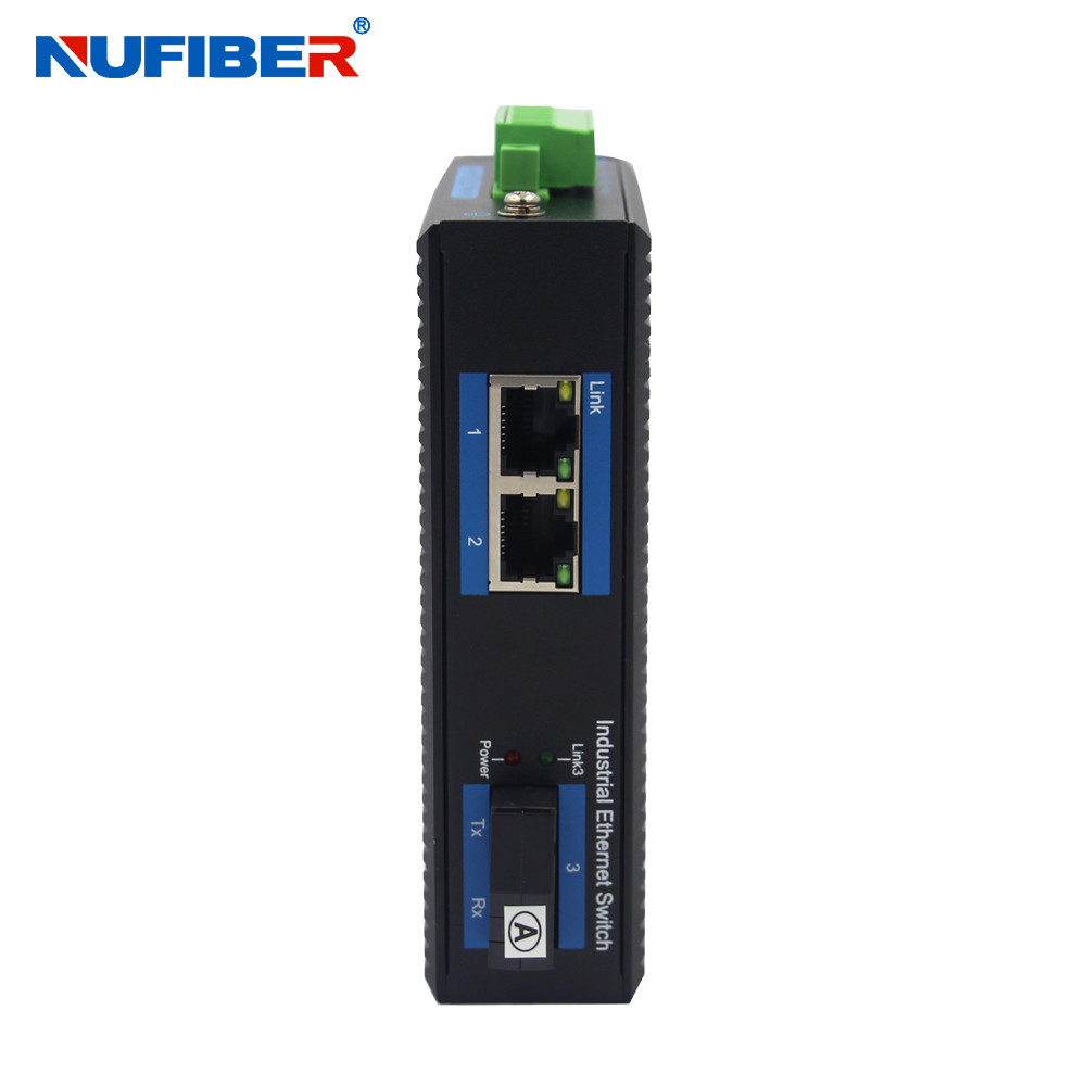 Industrial Ethernet Switch 2 Port 10/100/1000M Ethernet ports and 1 port 1000Mbps SC Fiber