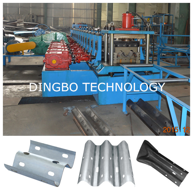 3 Wave Highway Guardrail Roll Forming Machine for Making Steel Highway Crash Barrier​ Profile with Hydraulic Cutting