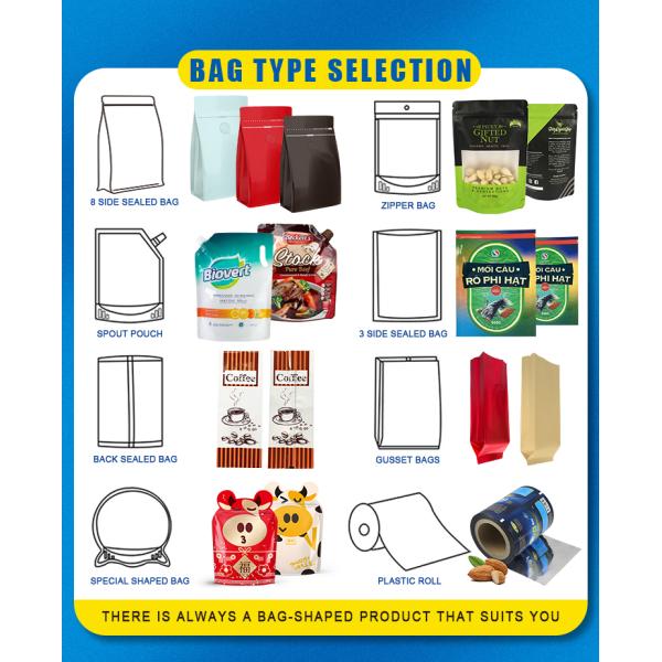 Wholesale Factory Supplies Flat Bottom Pouch Zipper Top With Handle For Food Package Bags