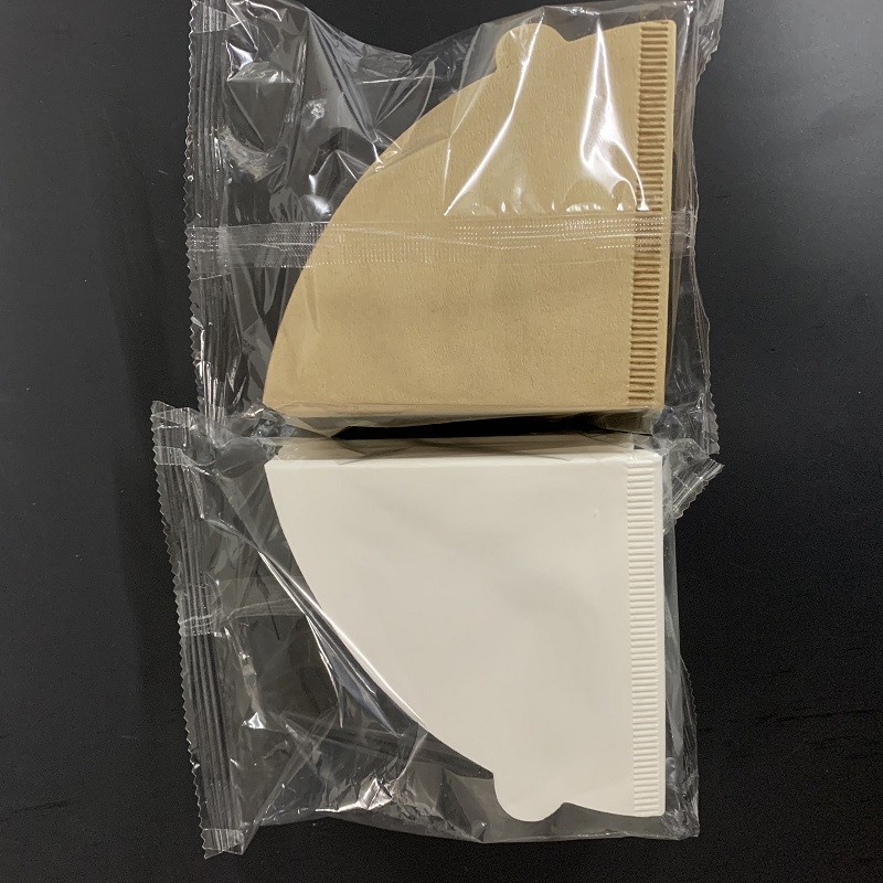 Disposable V Shaped Coffee Filter Paper Natural Label V01 V02 V60