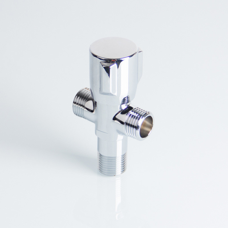 Brass 1/2 Inch 3 Way 15mm 0.8MPA T Angle Valve