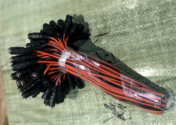 Camera Installation Red and Black CCTV Power Cable with DC Female Plug