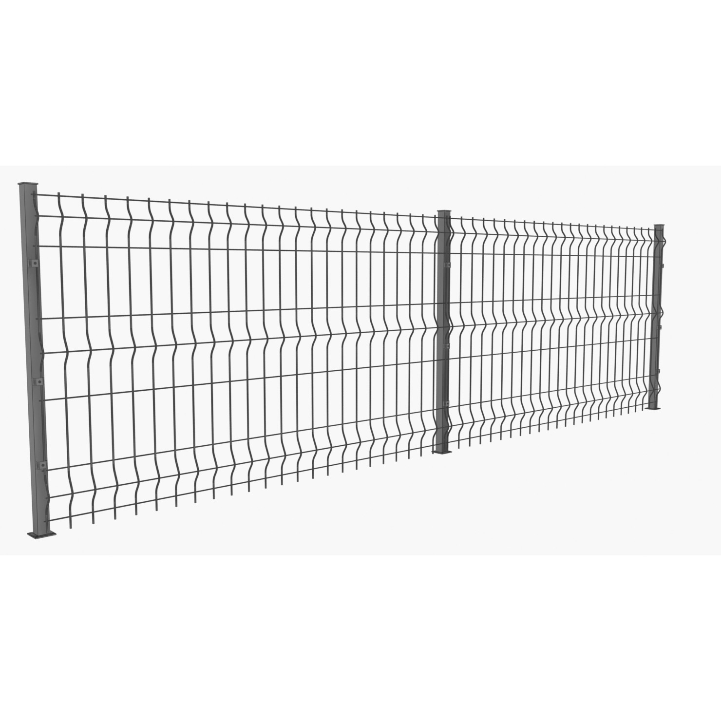 Welded Wire V Mesh Security Fencing PVC Home Garden 4mm 2.5m