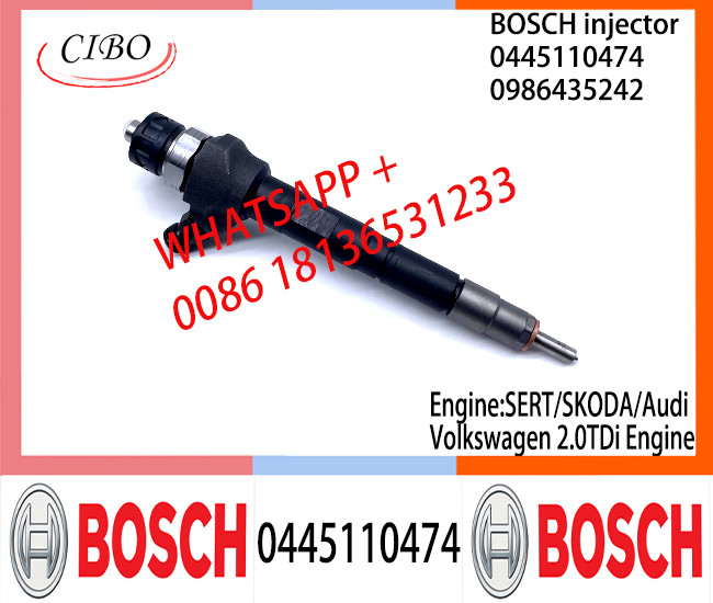 BOSCH injetor Common Rail Fuel Injector 0445110474 0445110475 0986435242 04L130277AK For SERT/SKODA/Audi/Volkswagen 2.0T