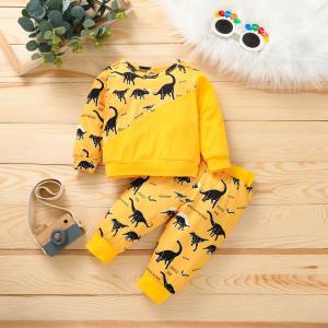 China 120cm 47in Spring Children'S Dinosaur Print Suit Designer Clothes For Boys on sale