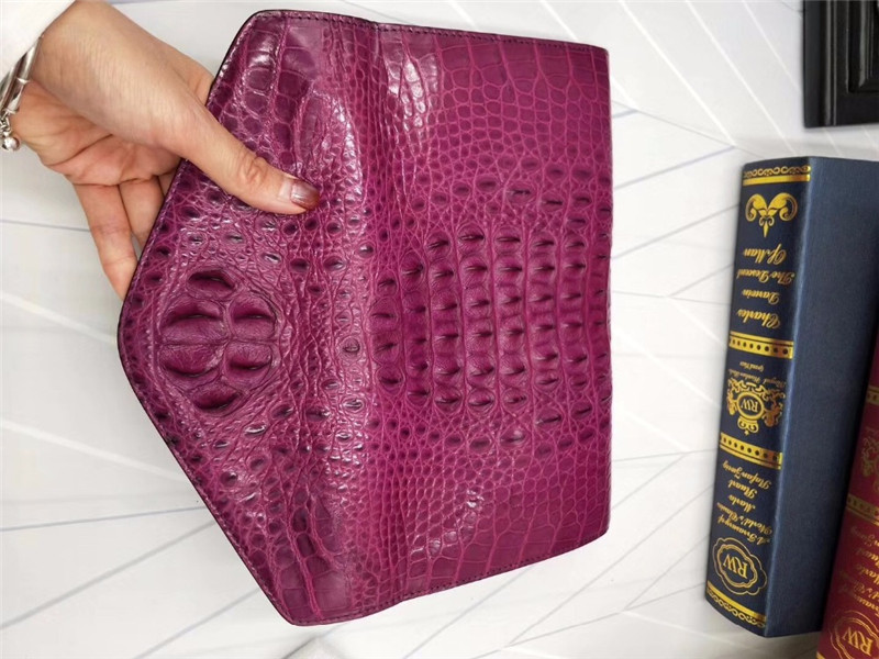 Fashion Genuine Crocodile Skin Female Women Small Envelop Purse Real Alligator Leather Ladies Single Cross Shoulder Bag