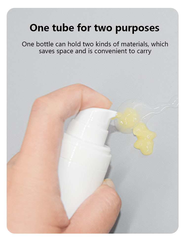 10ml*2/15ml*2/20*2ml Customized Color And logo Round Shape Airless Bottle UKA59