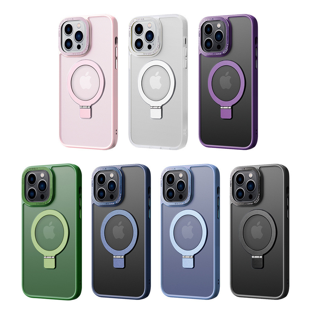 Magnetic Invisible Stand Magsafe Phone Case 16FT Military Shockproof Protection