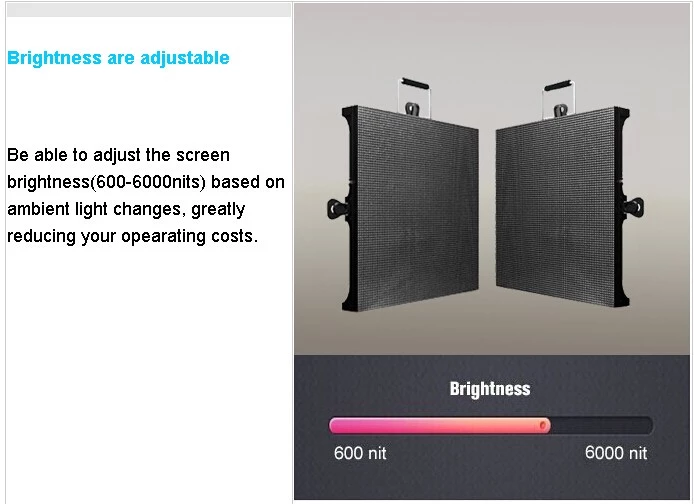 Ultra Slim Stage LED Screens Outdoor P4.81 Video Wall 8 Levels Brightness Adjustment