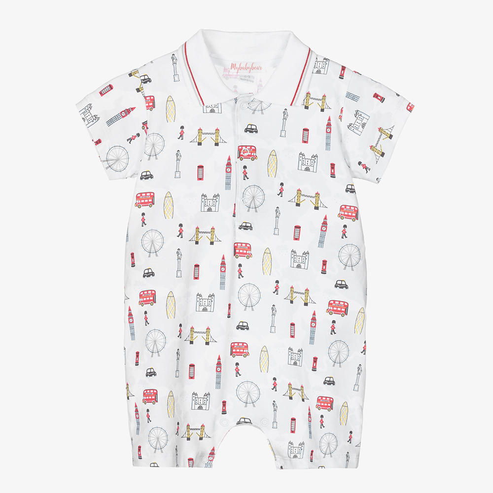Baby boys summer clothes 100% cotton Polo Collar Baby Romper custom bodysuits Printed Body Suit Baby clothes for Newborn