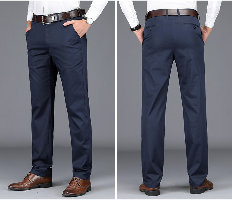 2022 Men's Formal Business Trousers with Baggy Pants and Top Coat in Plain Dyed Material