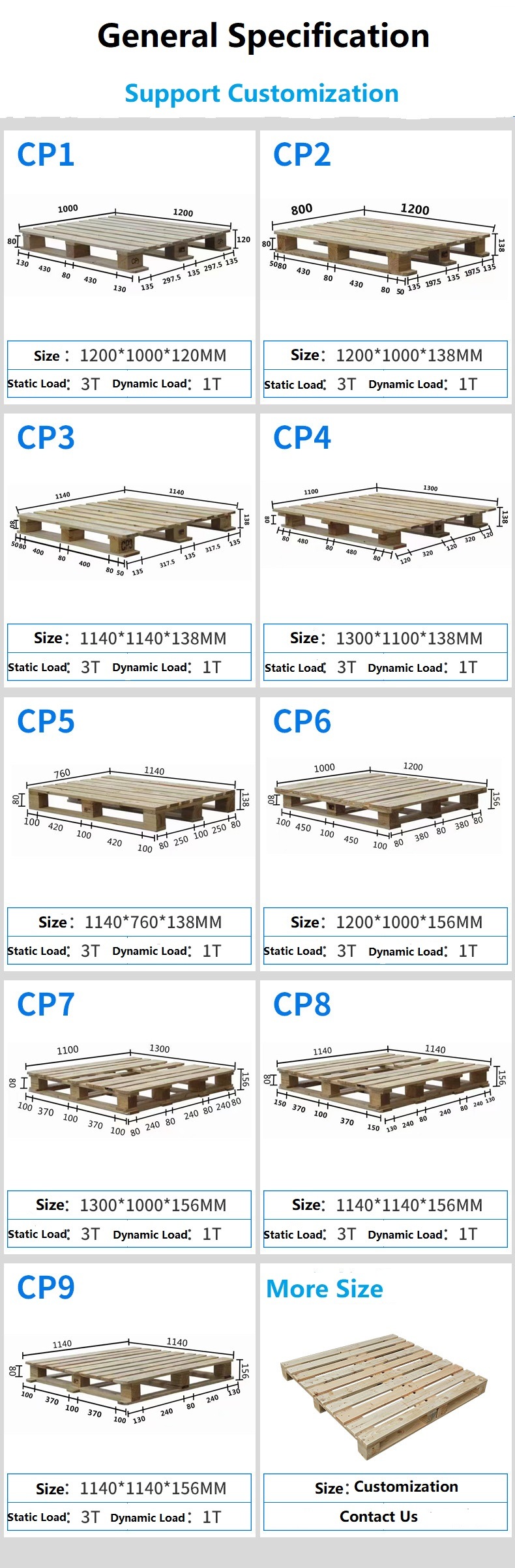 Wholesale Customized Size Conform to Euro Standard Wooden Pallets in China