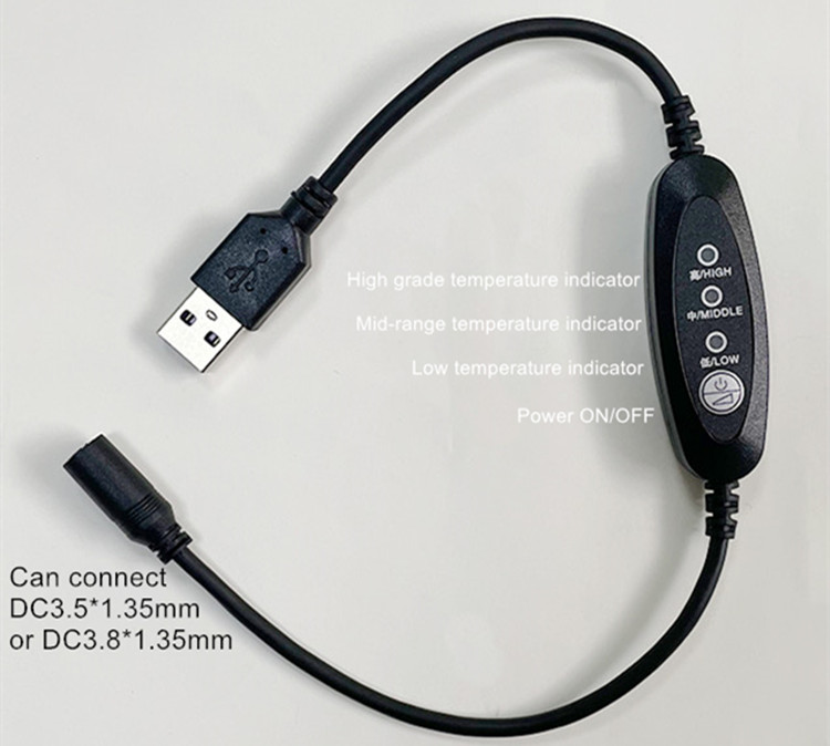 Low Voltage Usb Dc Cable 13cm Straight Angle Usb Power Switch Cable