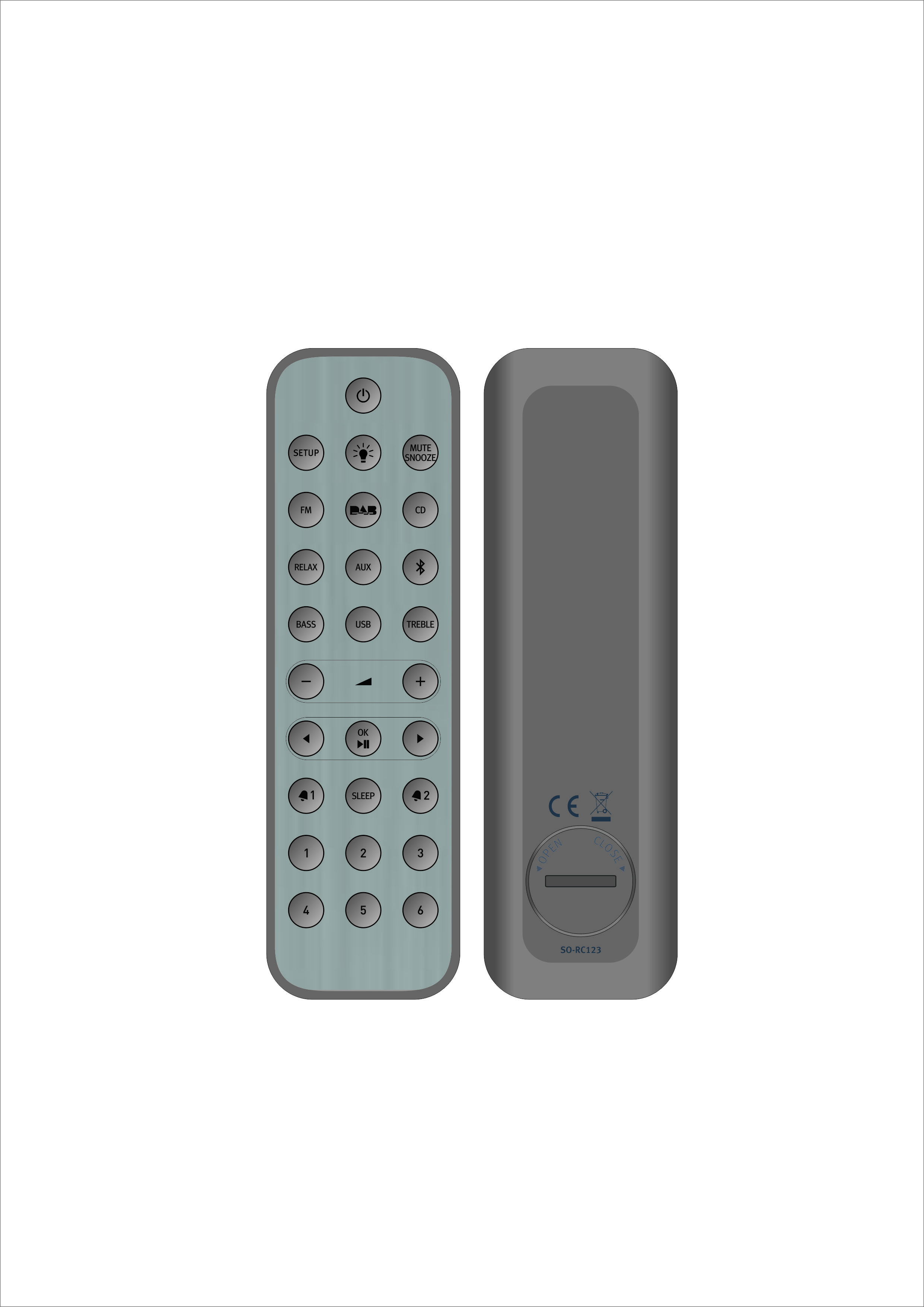 Innovative Design 2.4 G RF Remote Control , Rf Universal Remote Control Stable In Performance