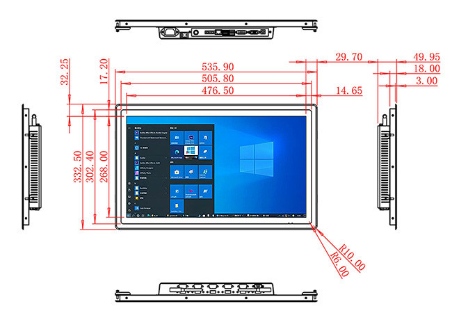 21.5-Inch High-Definition Windows Monitor for Digital Signage and Industrial Use