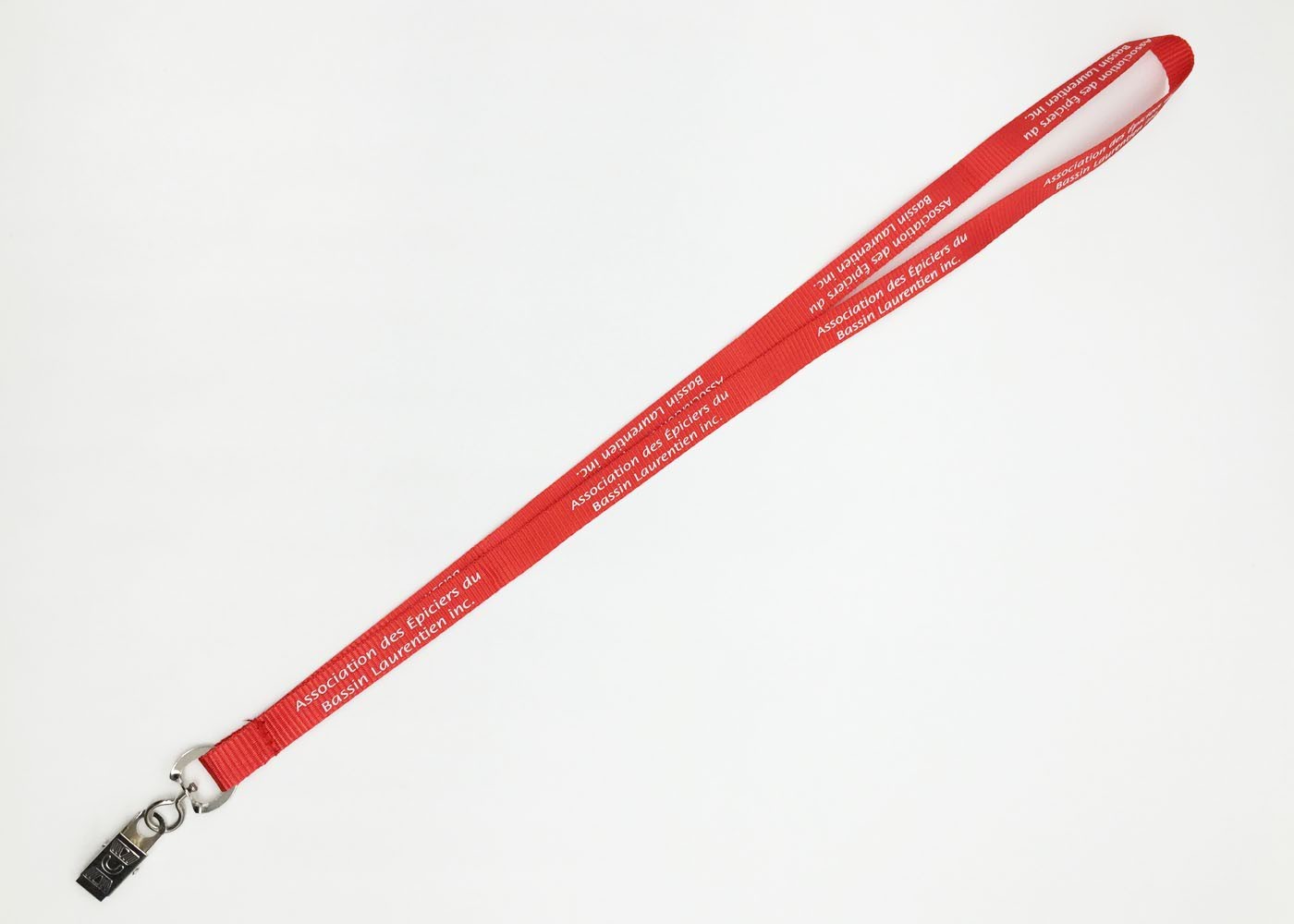 20 MM Nylon Silk Screen Lanyards , Custom Breakaway Lanyards With Metal Hook