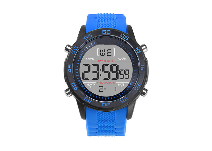 Shock Resistant Digital Plastic Sports Watch 5cm Dial Diameter With Alarm Function