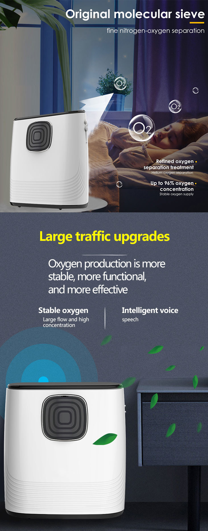 CE ISO 5l Medical Hospital Low Noise Light Weight Oxgen Generator Concentrator