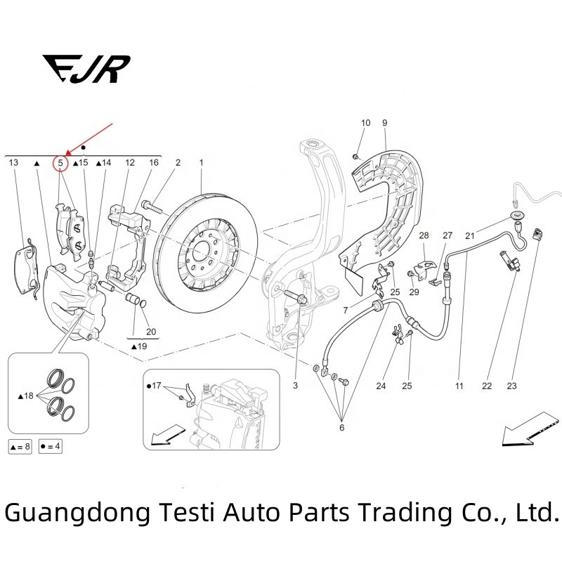 100% Tested Auto Parts For Levante Front Brake Pads OEM 673004427 673011564