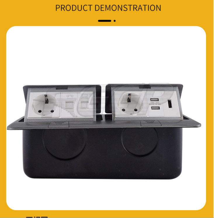 8 Way Modules Multi Floor Socket Box With Usb Data Rj45 Hdm