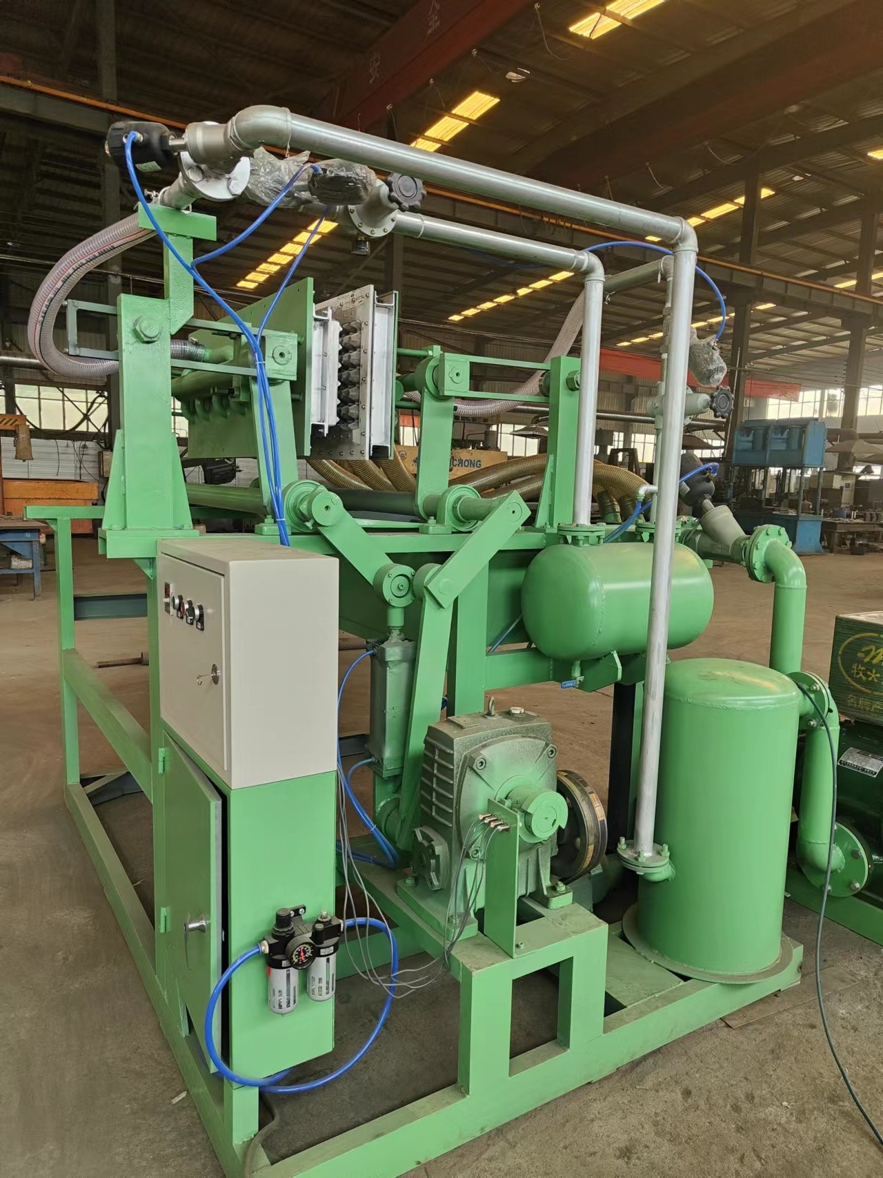 High Speed Egg Tray Packaging Machine 220V / 380V / 50Hz Customized 700 - 1500pcs/H