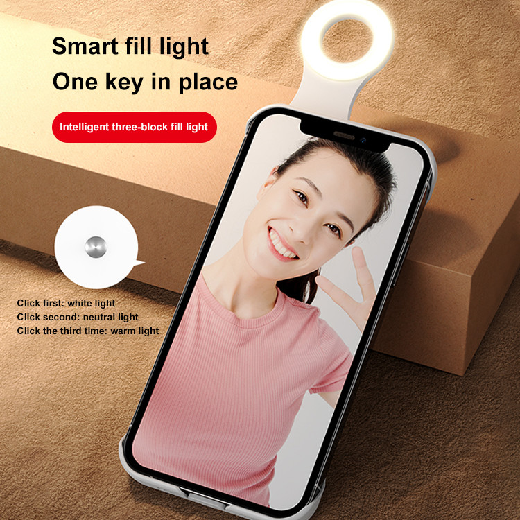 ODM Selfie Light Phone Case , Portable Mobile Phone LED Ring Light Back Cover for Iphone