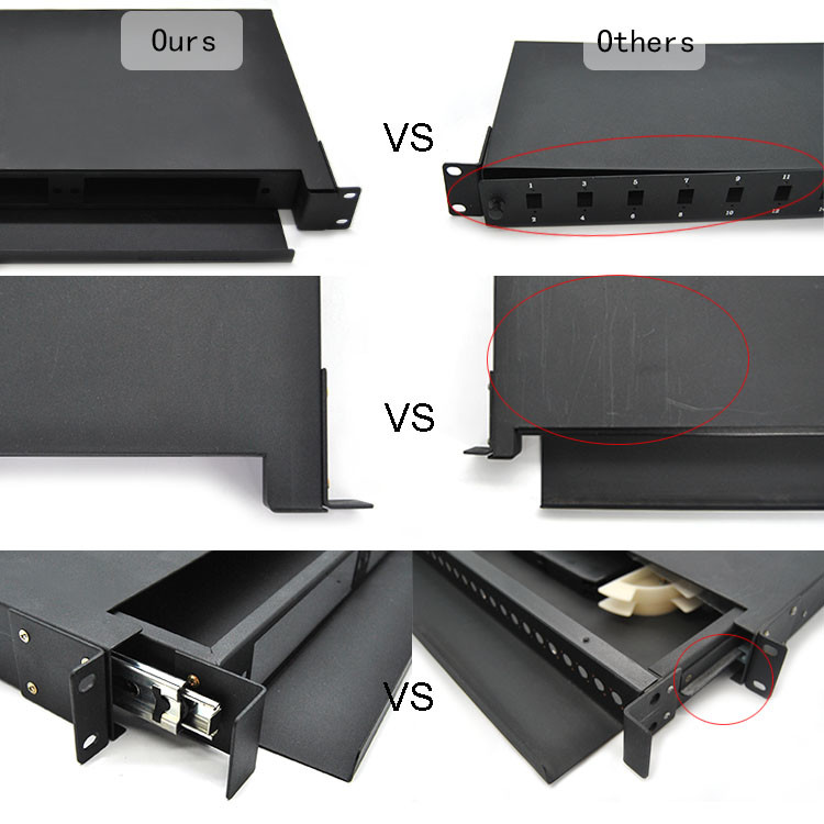 0.9mm 144 Core 72 Port Patch Panel 19 Inch Optical Odf